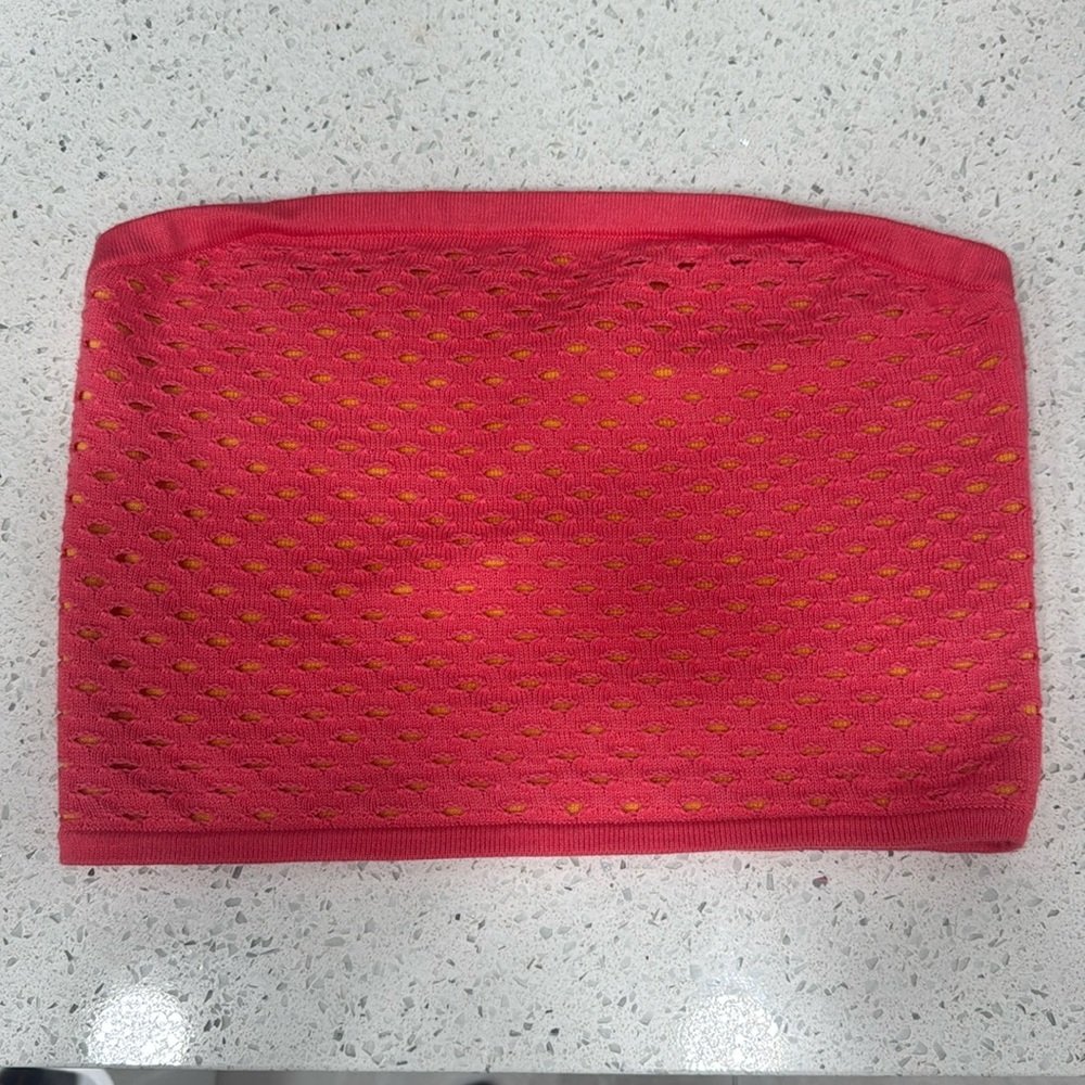 AERIE PINK AND ORANGE TUBETOP